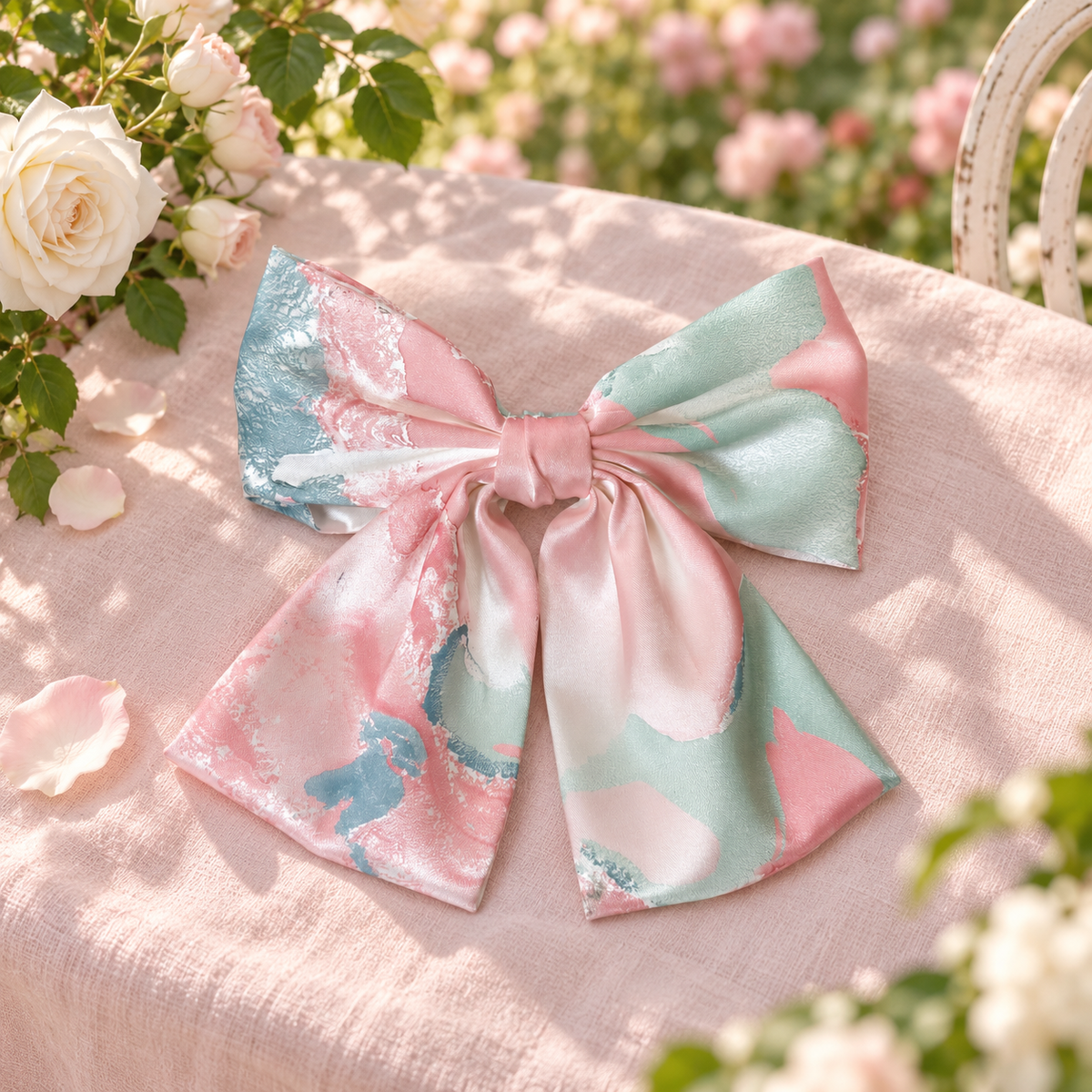 Floating Lacquer Silk Hair Bow