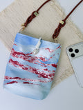 Silk Lacquer Phone Bag— A Hand-Floated Landscape