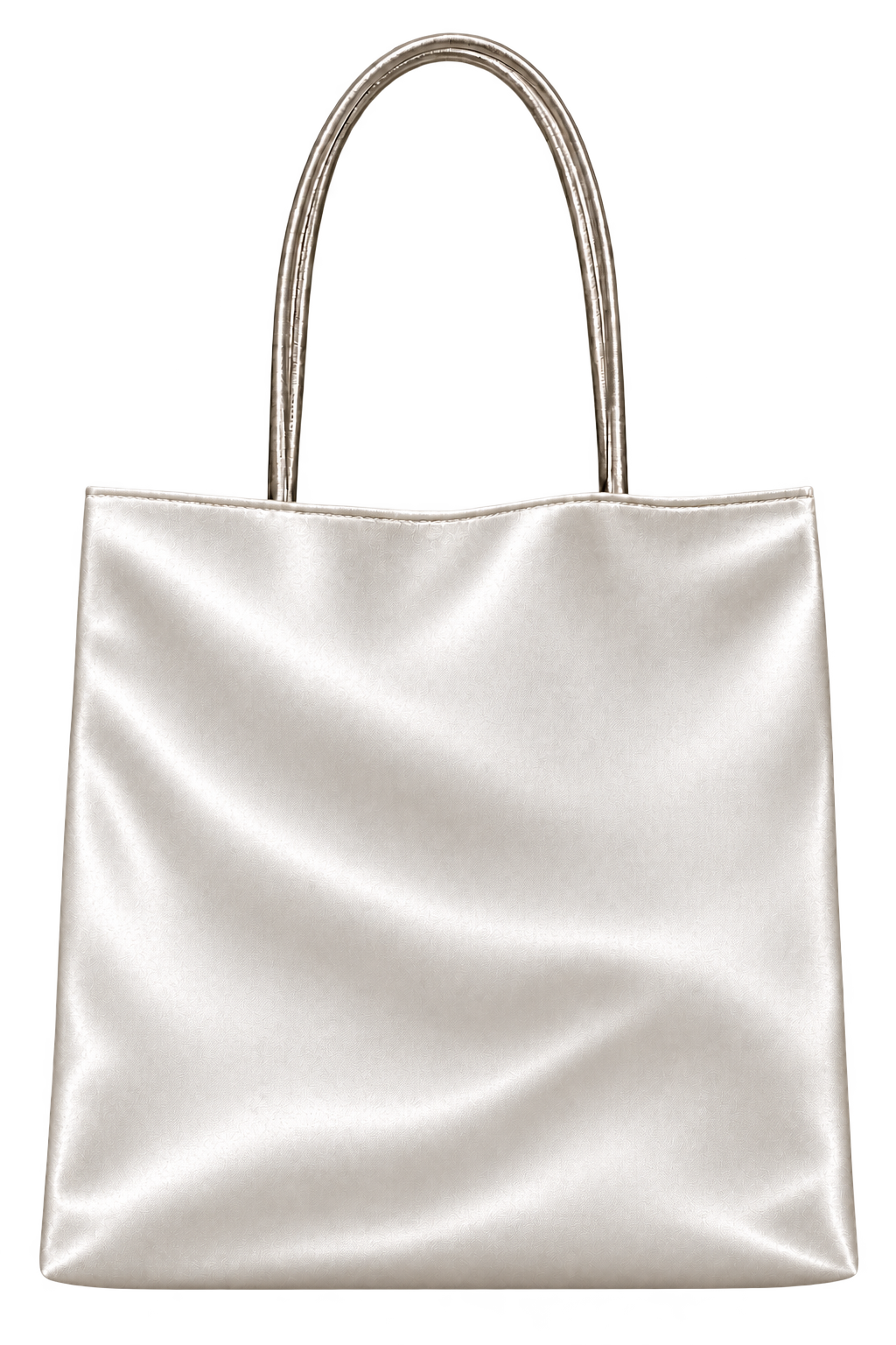 Pearl-white pearlescent satin shoulder bag — Xiaoxian